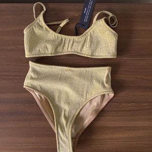 Triangl Kate Gold Bikini. BNWT.